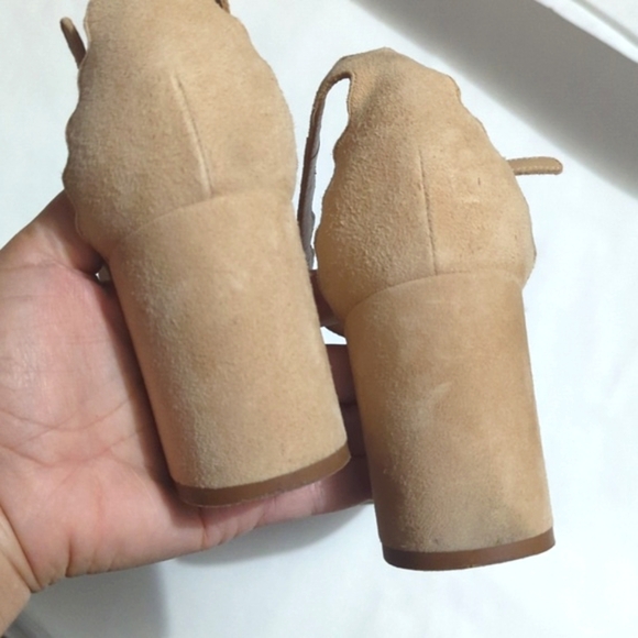 Chloe Pink Scalloped Heels - Picture 10 of 13